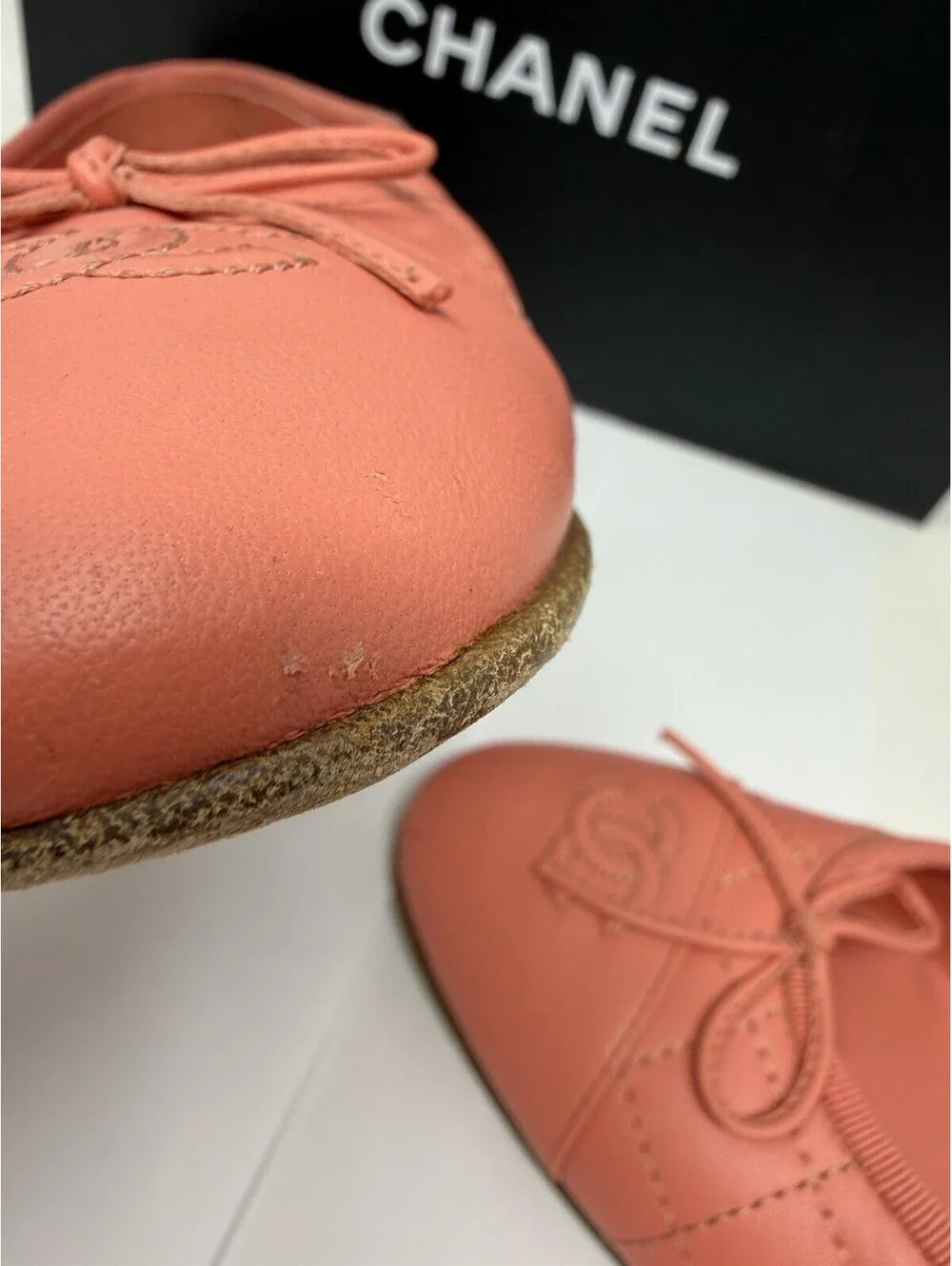 Chanel  Coral Ballet Flats 39